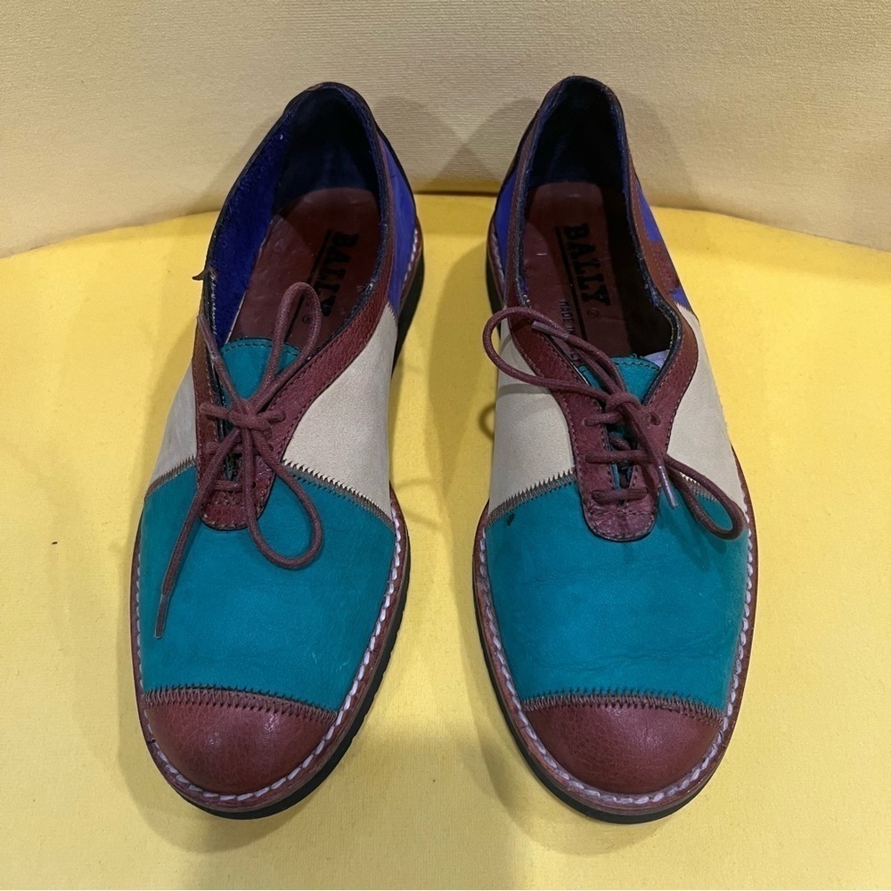 BALLY Color Block Flat Shoes size 37. - Picture 5 of 17